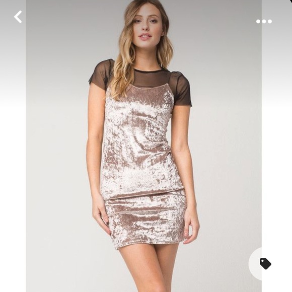 POLLY & ESTHER - velvet mini dress - Picture 2 of 9